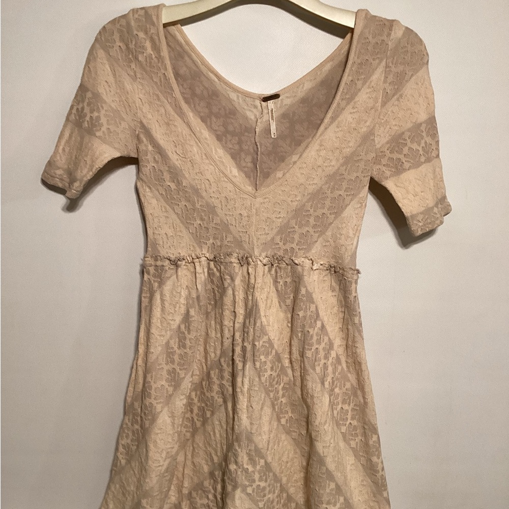 Free People medium Elegant Cream Lace Dress